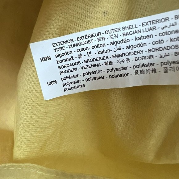 Zara Mini Dress size Medium Mustard Yellow Off The Shoulder Puff Sleeve - Picture 7 of 8